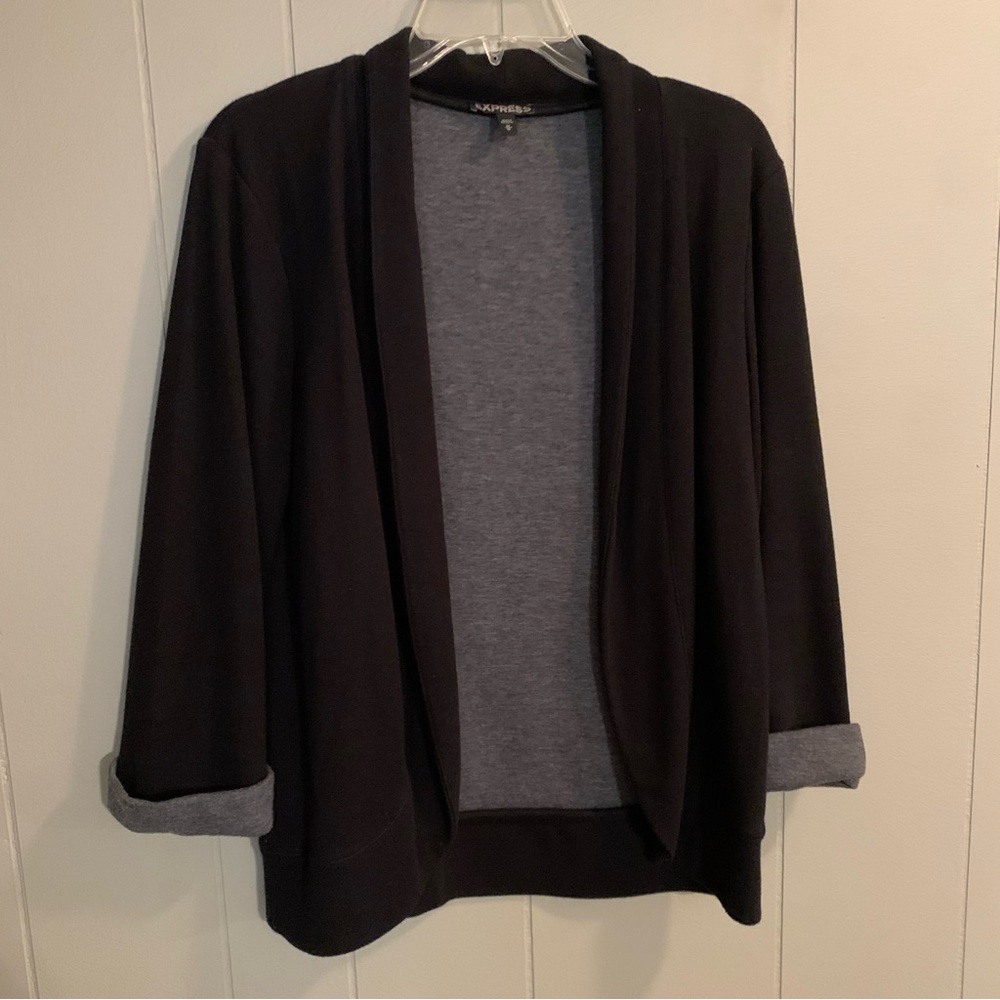 Express • casual open front knit blazer